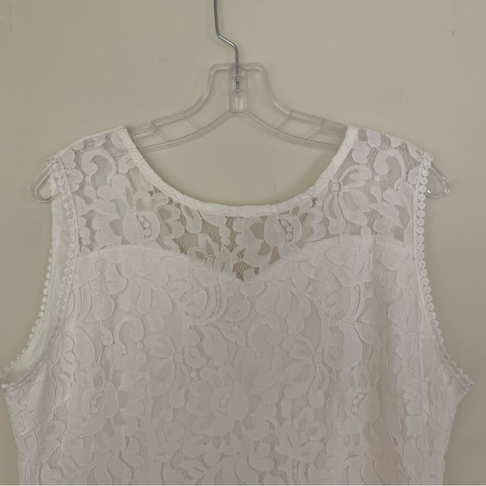 Mslg Round Neck V-Back Wedding Guest Floral Lace A Line Dress NEW - Picture 7 of 14